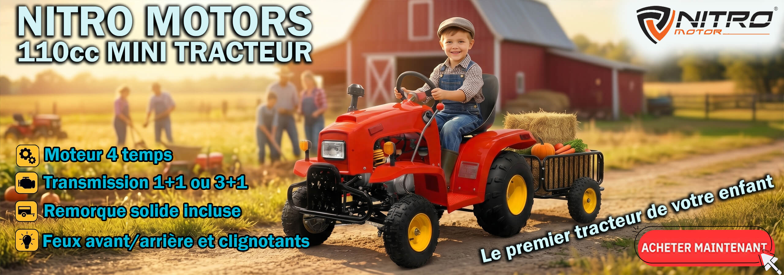 Tracteur pour enfants Banner Nitro Motors 110