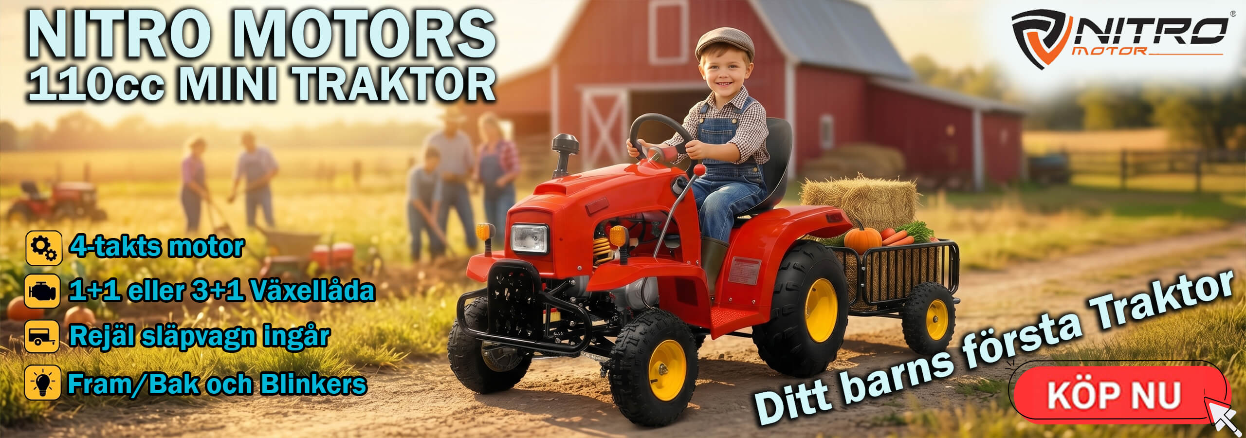 Banner Nitro Motors Barntraktor 110