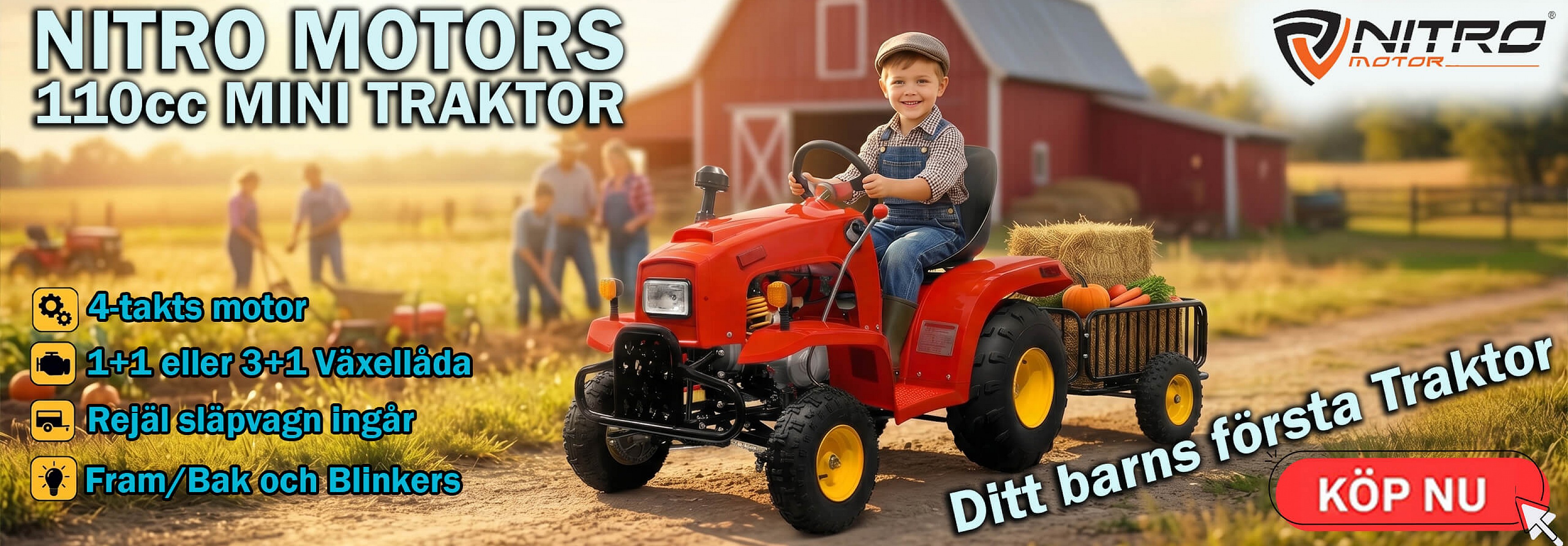 Banner Nitro Motors Barntraktor 110