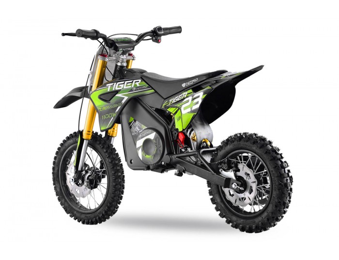 Tiger 1100W 36V 13Ah Electric Dirt Bike Kids Motorbike 1000w Neodymium Magnet Motor Lithium-Ion Battery