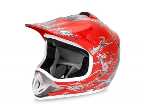 Kimo - motocross helmet for children and teenagers - red