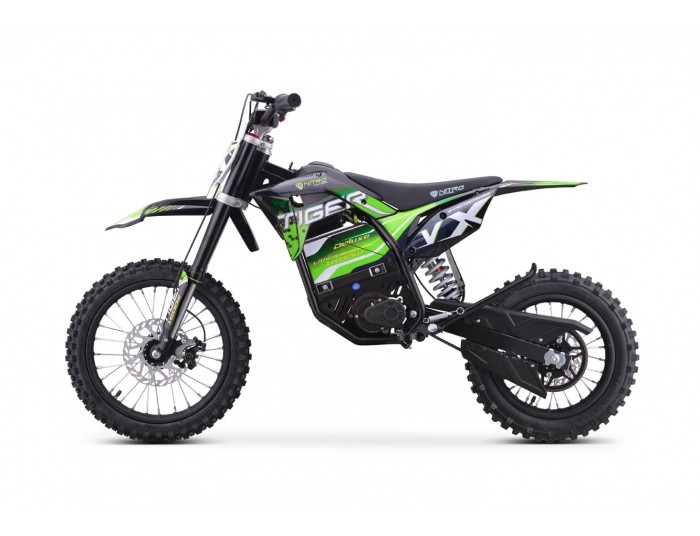 Tiger VX 1600W 48V Elektriska Dirt Bike 48V 13Ah Litiumjon neodymmagnetmotor 14/12