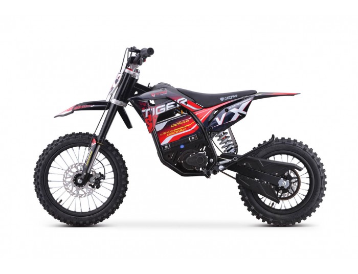 Tiger VX 1600W 48V Elektriska Dirt Bike 48V 13Ah Litiumjon neodymmagnetmotor 14/12