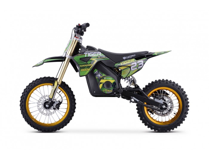 Tiger 1800W 48V Elektro Cross Bike Kinder Motorrad Neodym-Magnetmotor Lithium-Ionen 14/12