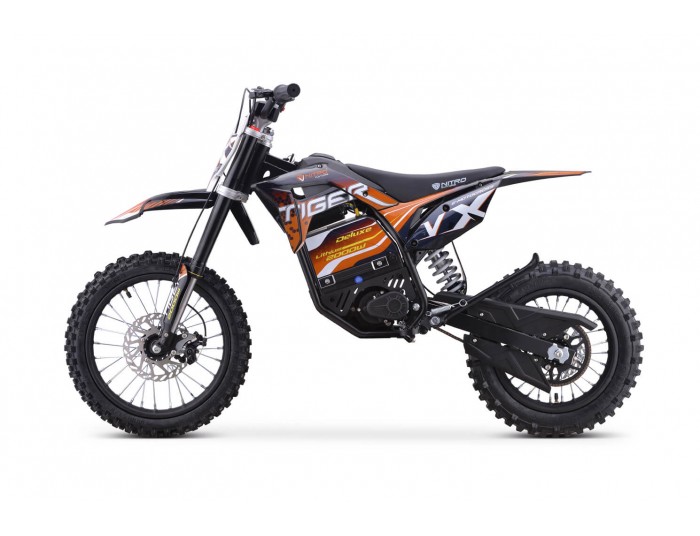 Tiger VX 2000W 60V LI-ION Mini Moto Électrique Cross Enfant moteur à aimant néodyme Lithium-Ion 48V 13Ah 14/12