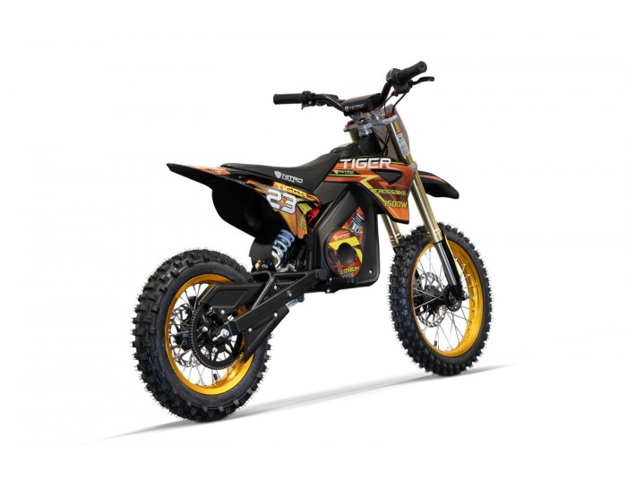 Tiger 1500W 48V Electric Dirt Bike Kids Motorbike 1300w Neodymium Magnet Motor Lithium-Ion Battery
