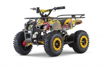 Torino 1200W 48V Elektrisch Mini Quad op L-profielbanden Kleuren Graffiti