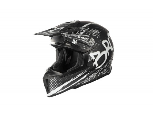 Kimo Bro V2 - motocross helmet for children and teenagers - Black