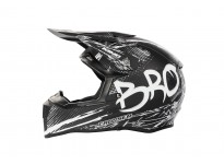 Kimo Bro V2 - motocross helmet for children and teenagers - Black