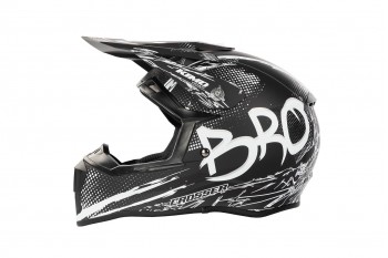 Kimo Bro V2 - Motocross-Helm für Kinder und Jugendliche - Schwarz