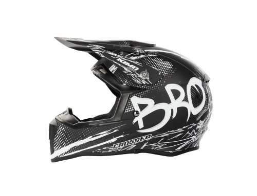 Kimo Bro V2 - motocross helmet for children and teenagers - Black