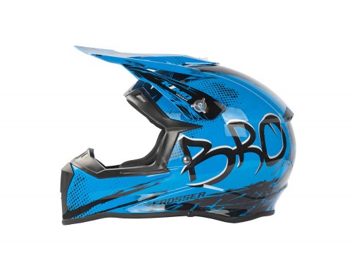 Kimo Bro V2 - motocross helmet for children and teenagers - Blue