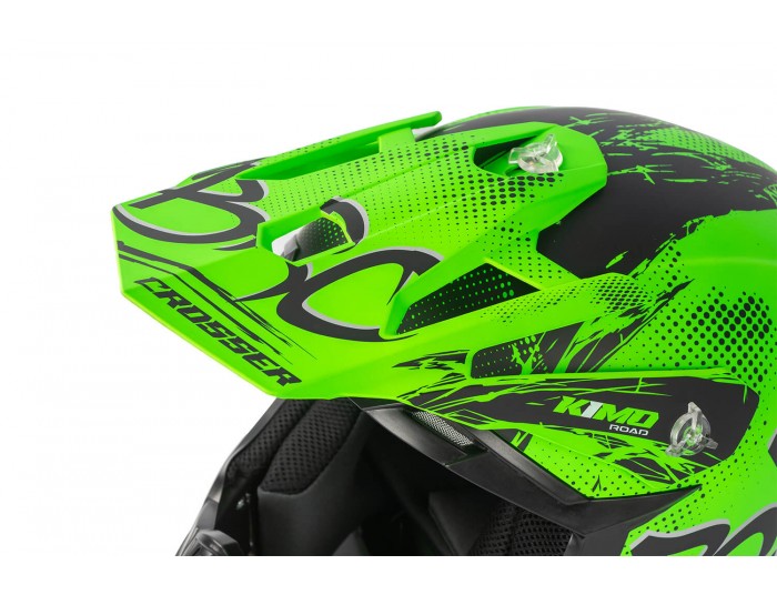 Kimo Bro V2 - motocross helmet for children and teenagers - Green