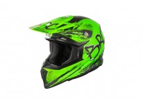 Kimo Bro V2 - motocross helmet for children and teenagers - Green