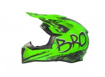 Kimo Bro V2 - motocross helmet for children and teenagers - Green