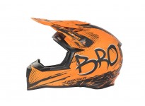 Kimo Bro V2 - motocross helmet for children and teenagers - Orange