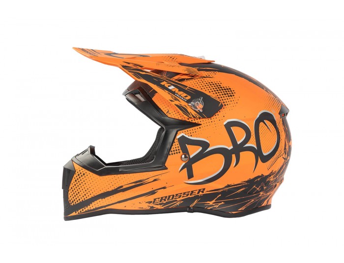 Kimo Bro V2 - motocross helmet for children and teenagers - Orange