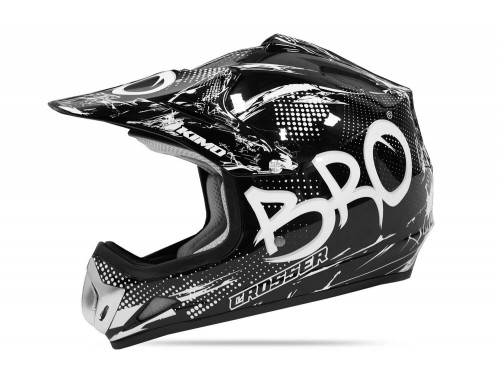 Kimo Bro - motocross helmet for children and teenagers - Black