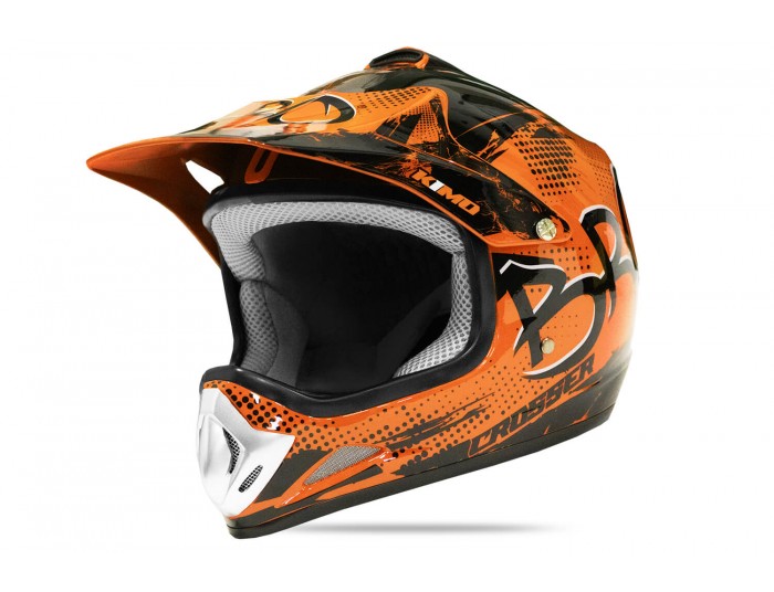 Kimo Bro - casque de motocross pour enfants et adolescents - Orange