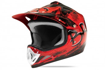Kimo Bro - motocross helmet for children and teenagers - red