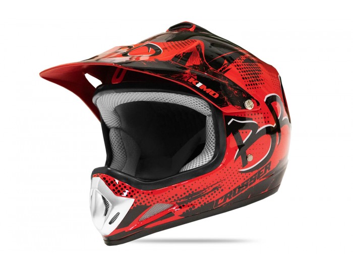 Kimo Bro - motocrossowy kask dla dzieci i młodzieży - czerwony