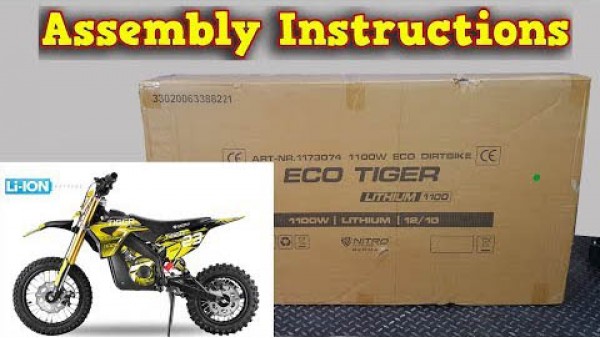 Video Instructions how to assemble Tiger 1100W 36V LI-ION Electric Dirt Bike Kids Motorbike