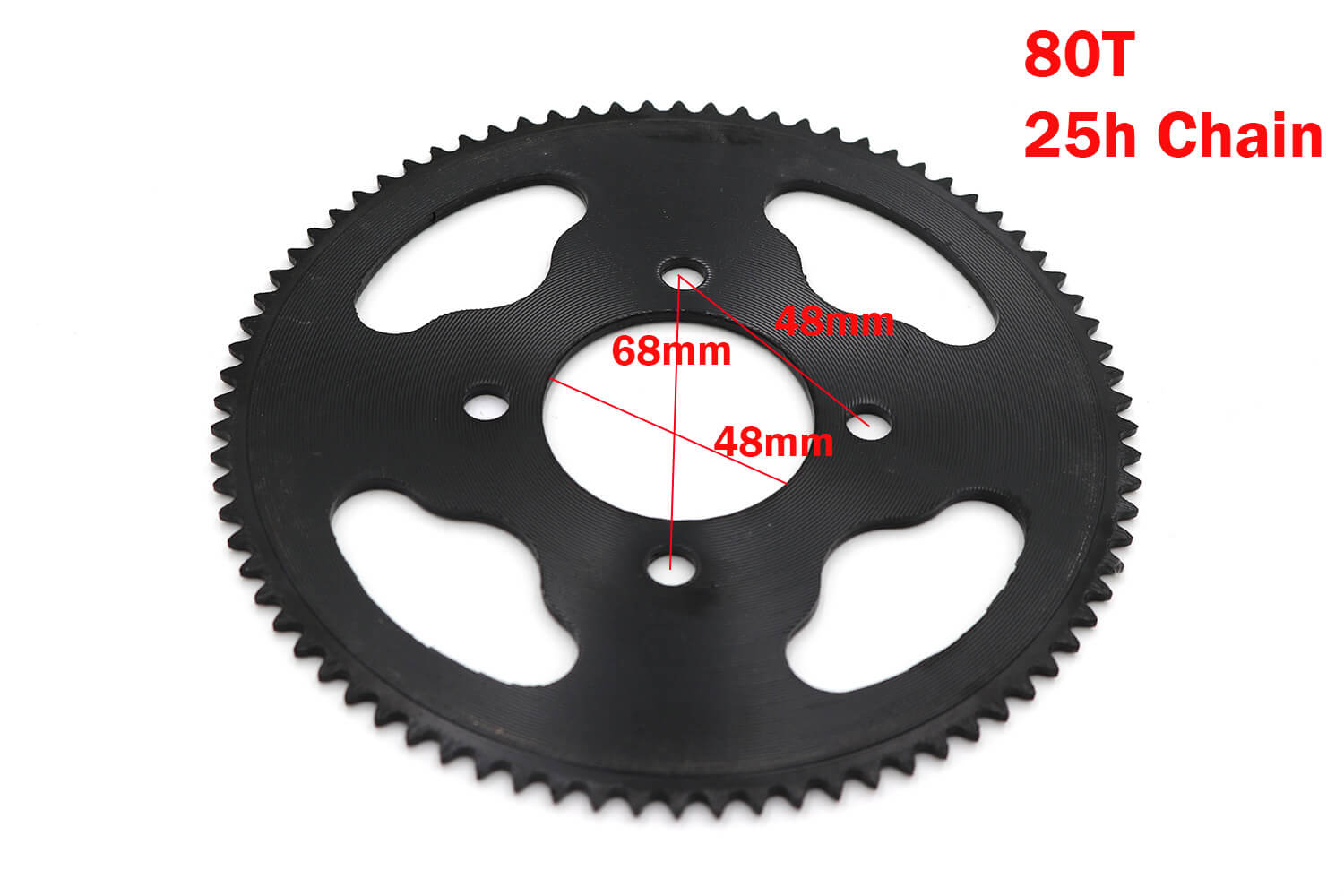 Pignon Arrière 25H Avec Chaîne 144 Maillons Pour Mini Moto, Pocket Bike, Quad - Alliage Acier, Remplacement Universel