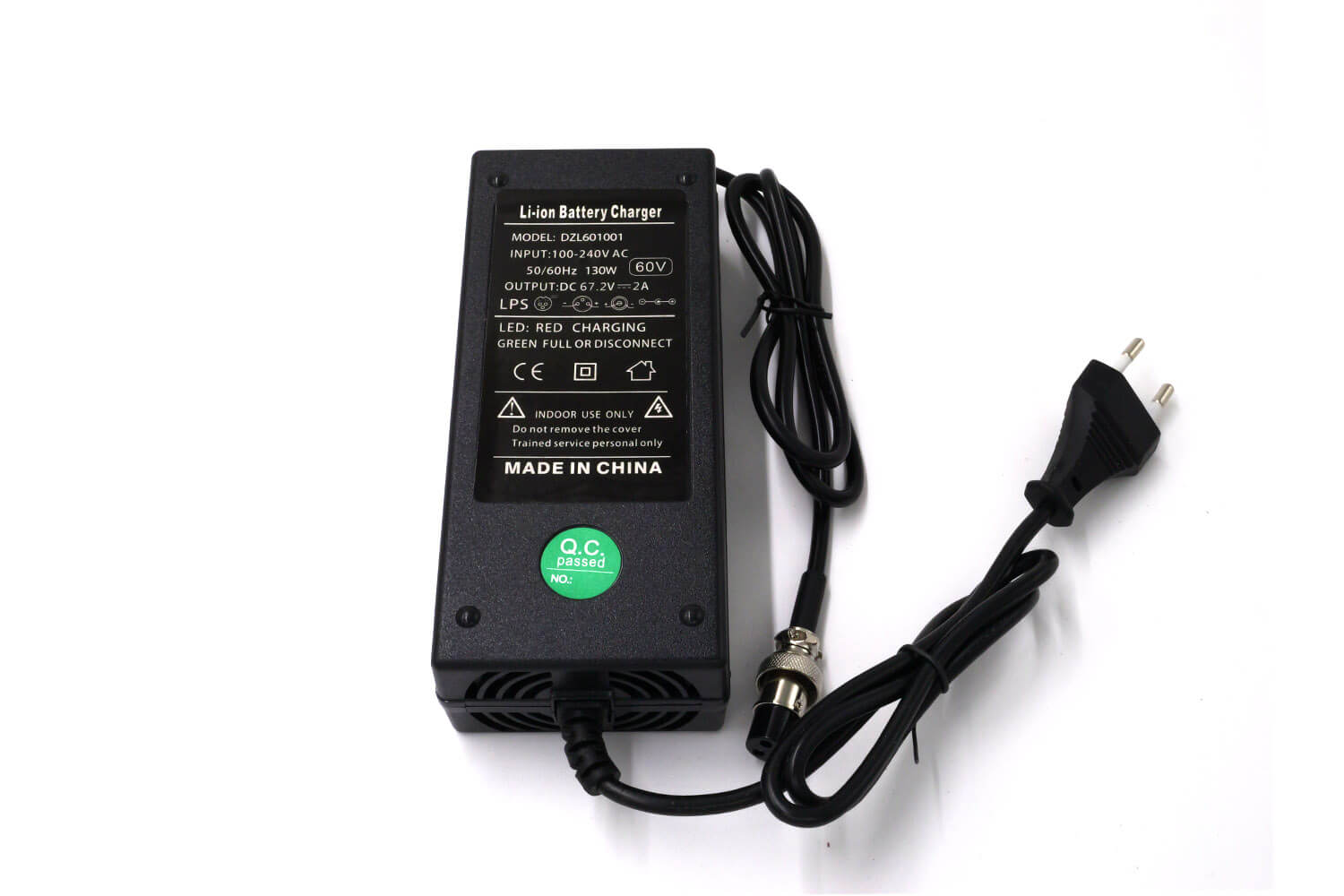 Charger 60V 2ah for Lithium-Ion Battery for electric vehicles - Quad, Pocket Bike, Scooter, Dirt Bike