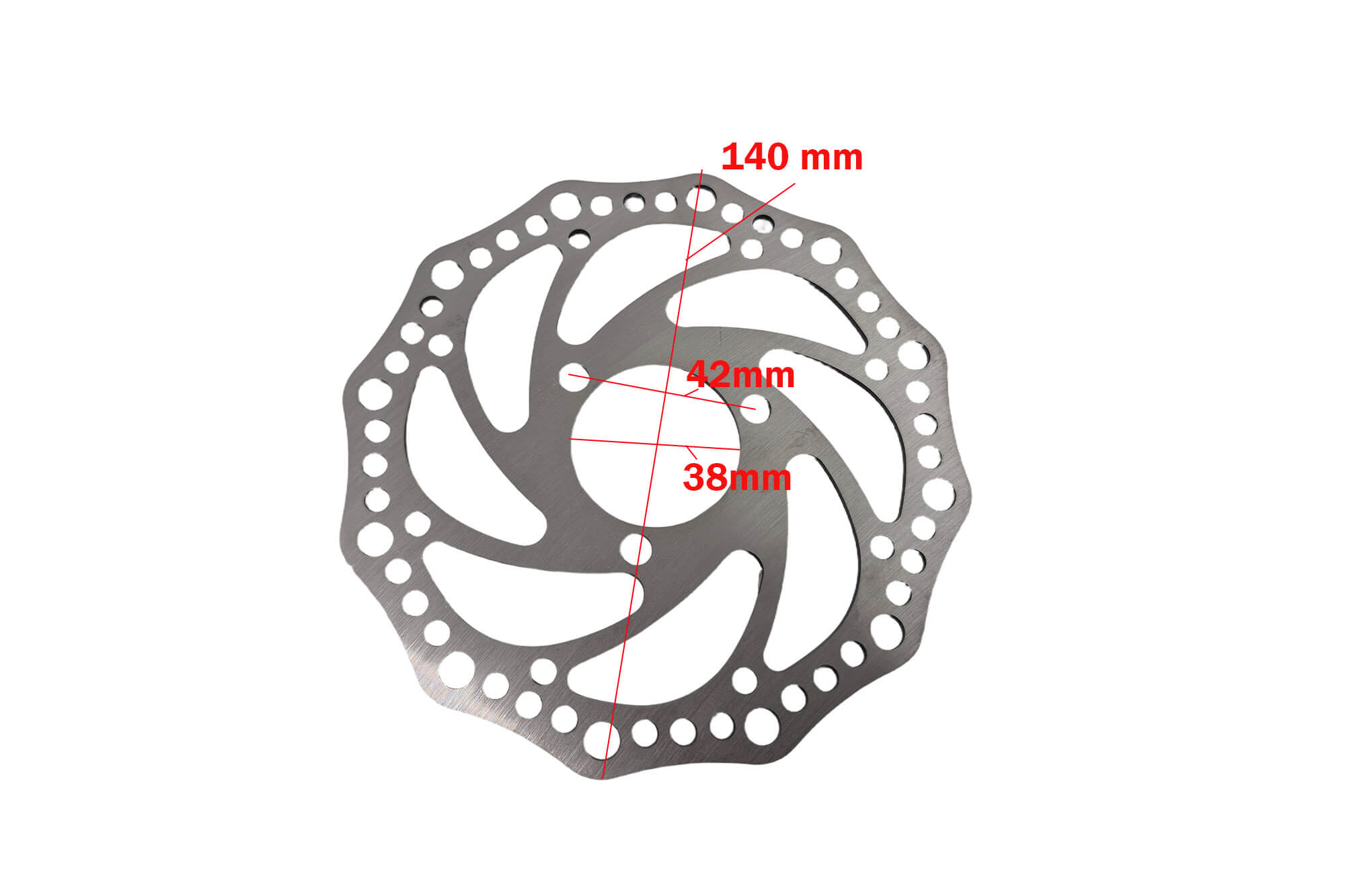 Disque de frein 140mm pour 49, électrique moto cross (Convient aux roues avant et arrière)