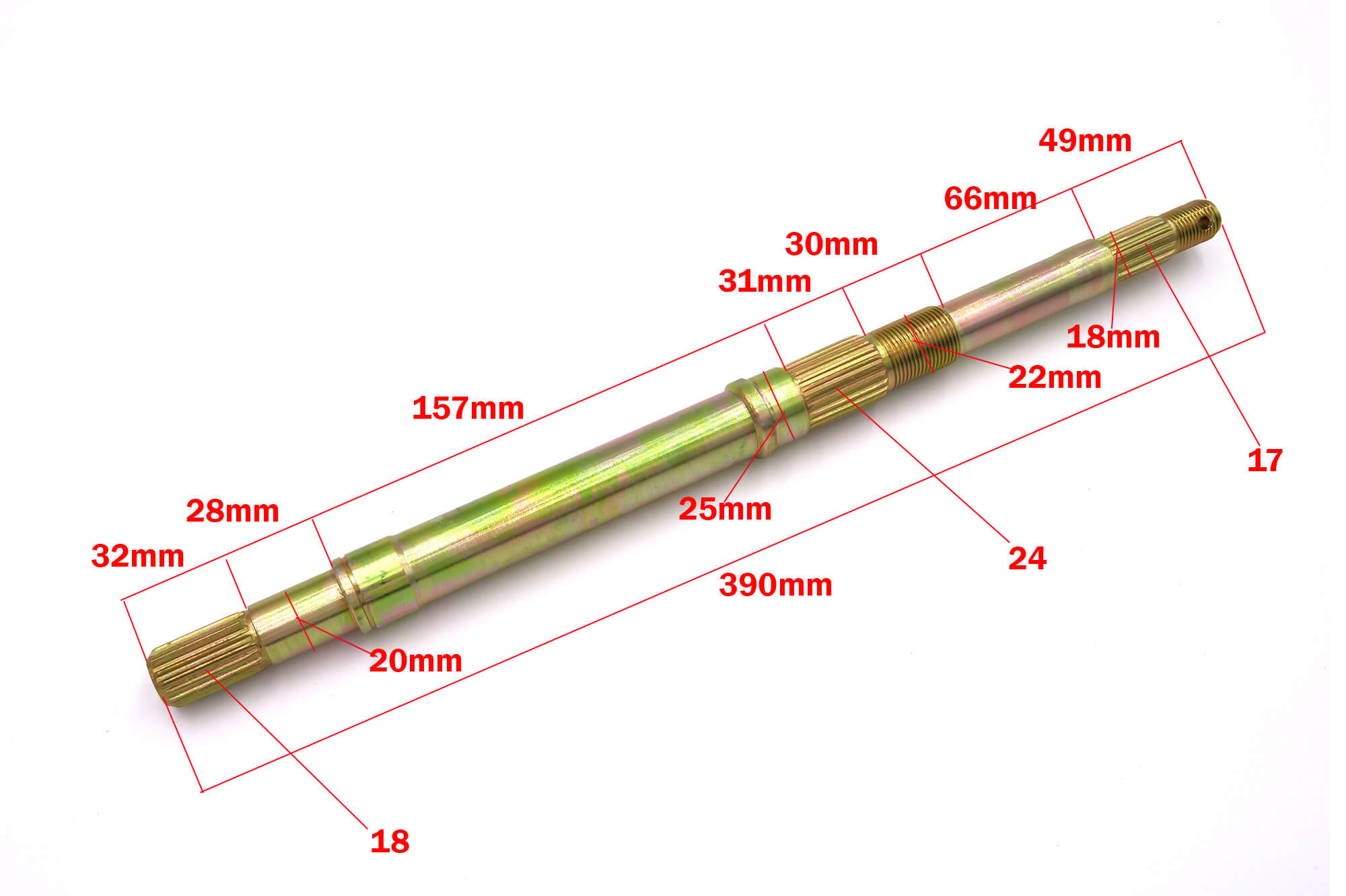 Achteras voor 1500W 60V Quad met differentieel