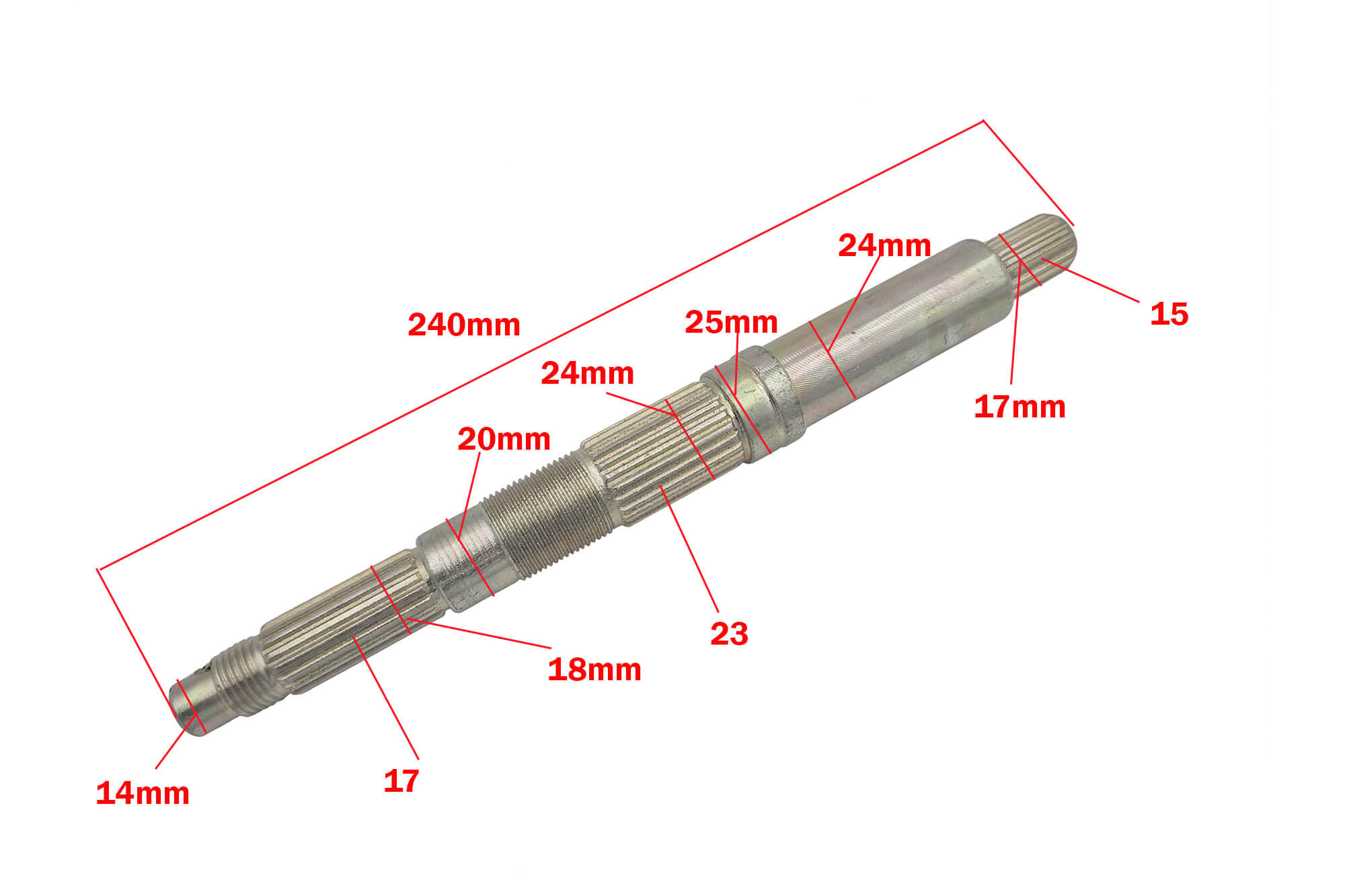 Bakaxel för elektrisk mini quad