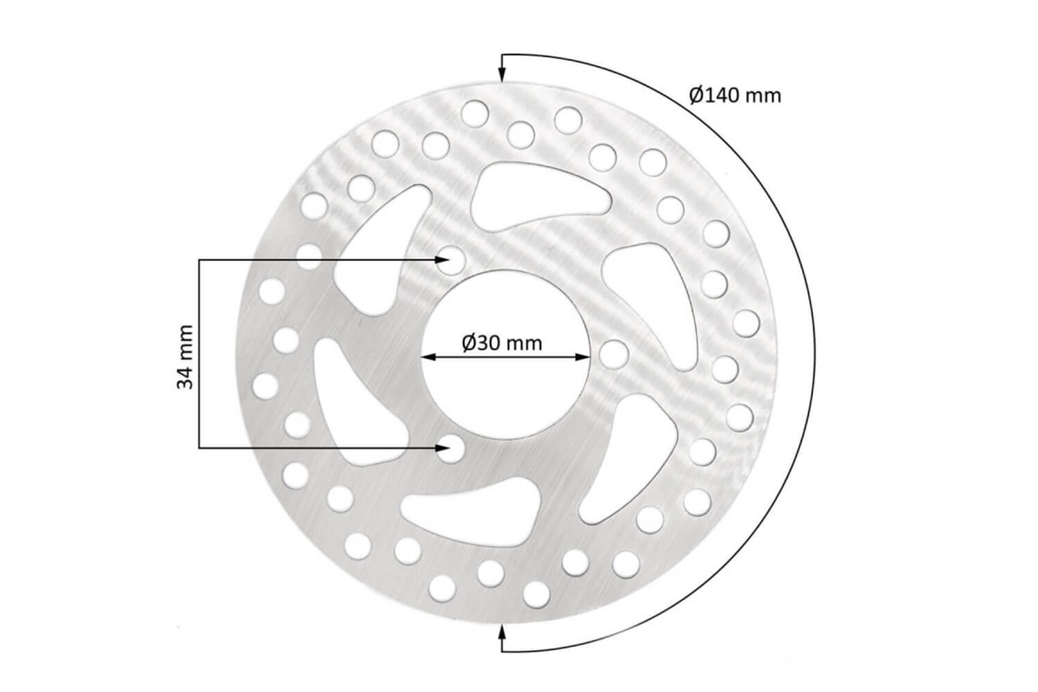 Tarcza hamulcowa tylna 140mm do 49, Elektrycznego Mini Quada