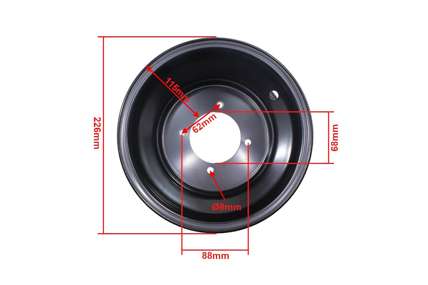 Rear Rim 8 inch for 110cc, 125cc, Electric Quad